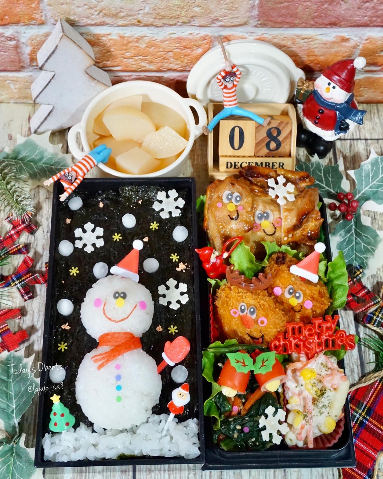 雪だるま⛄️ぉ弁当🎄