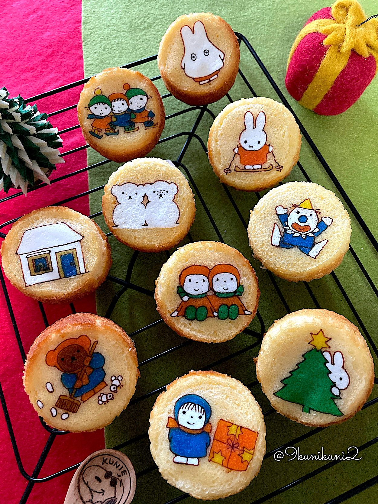 ミッフィーのマドレーヌを作りました(・ x ・)クリスマスバージョン🎄🎅🏻