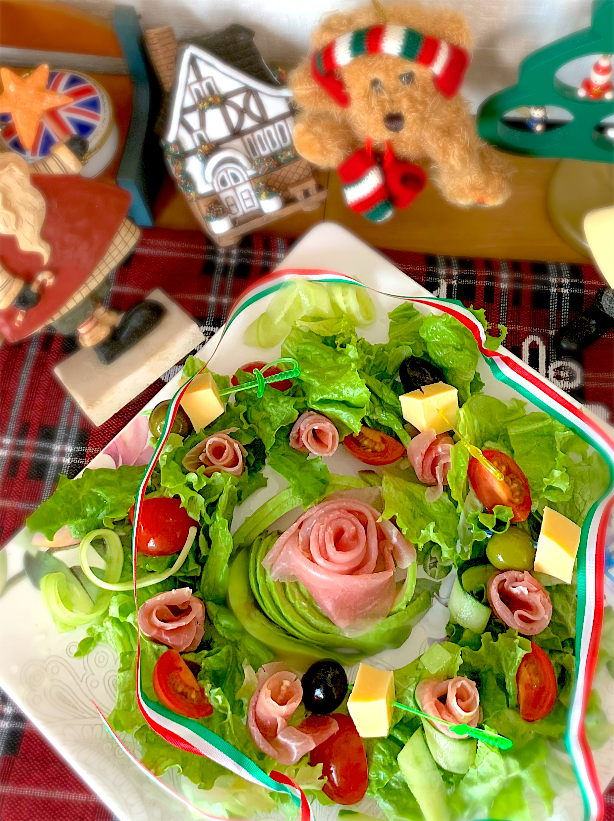 クリスマスリースサラダ🥗