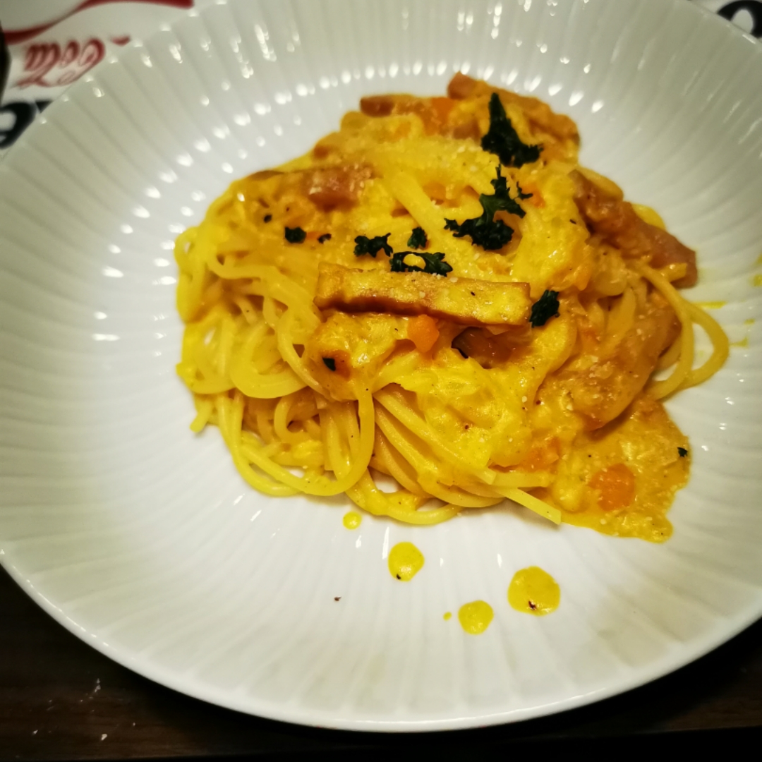 かぼちゃのクリームパスタ♪♪