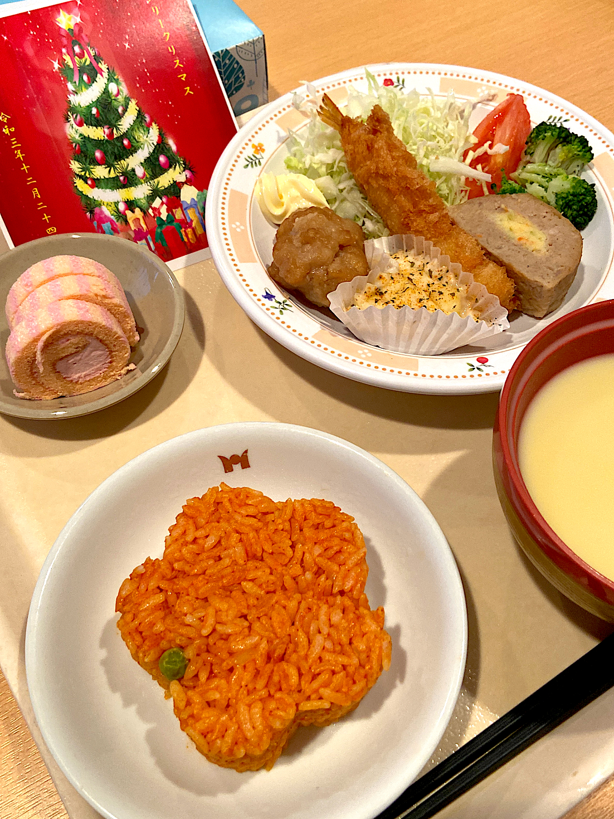 Xmasランチ　職場にて。