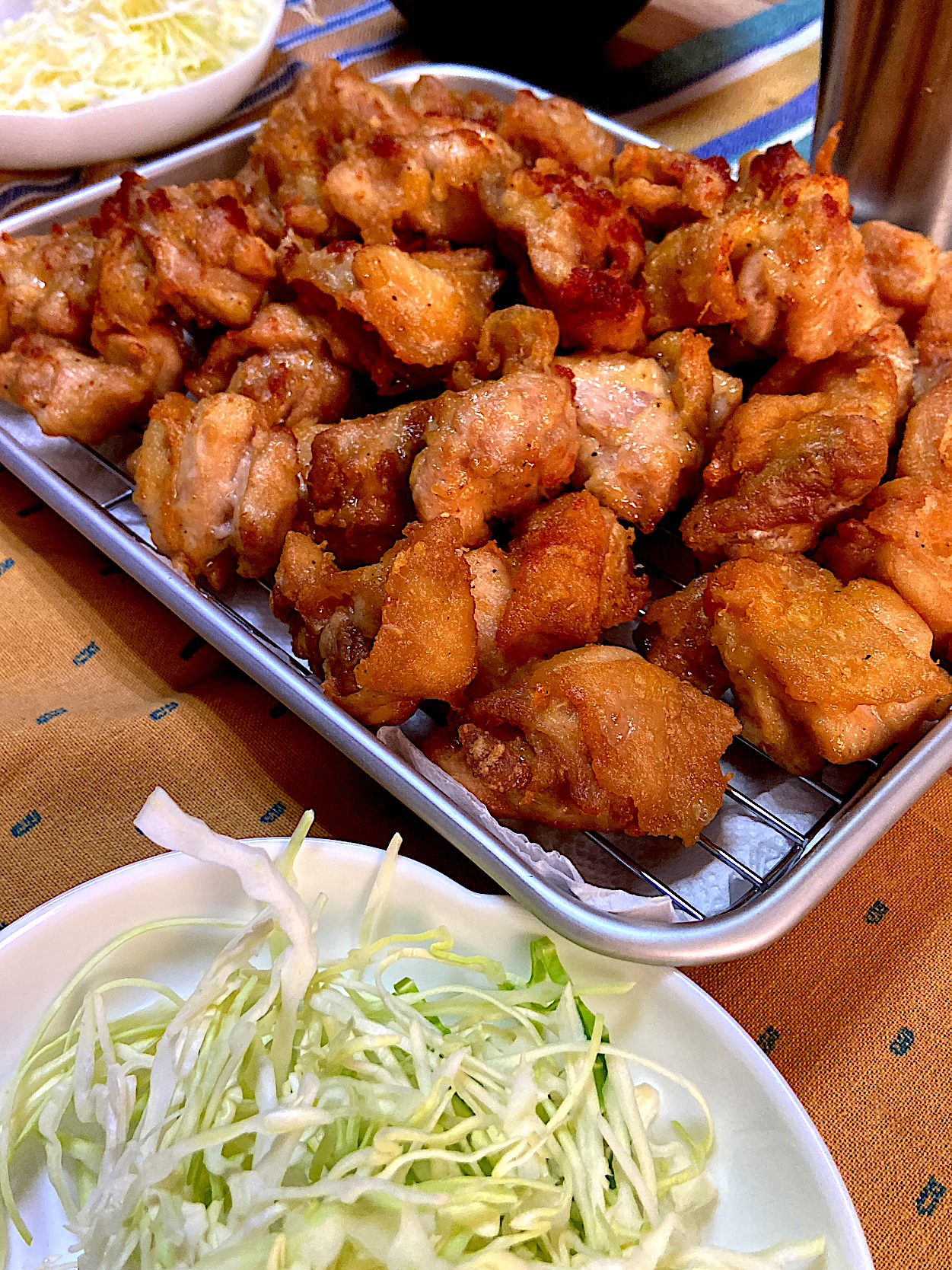 お夕飯。唐揚げー！