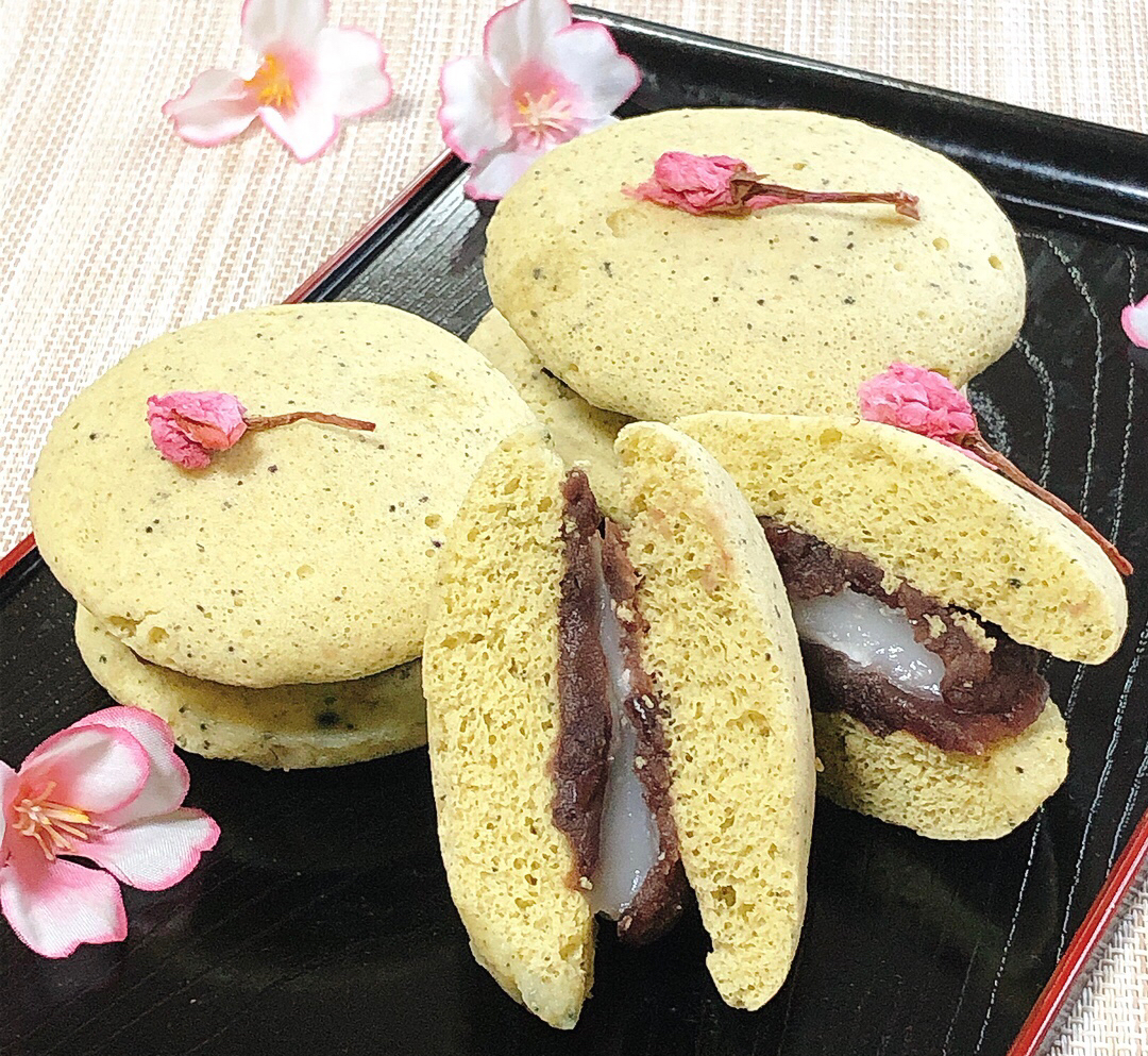 よもぎの蒸しどら焼き