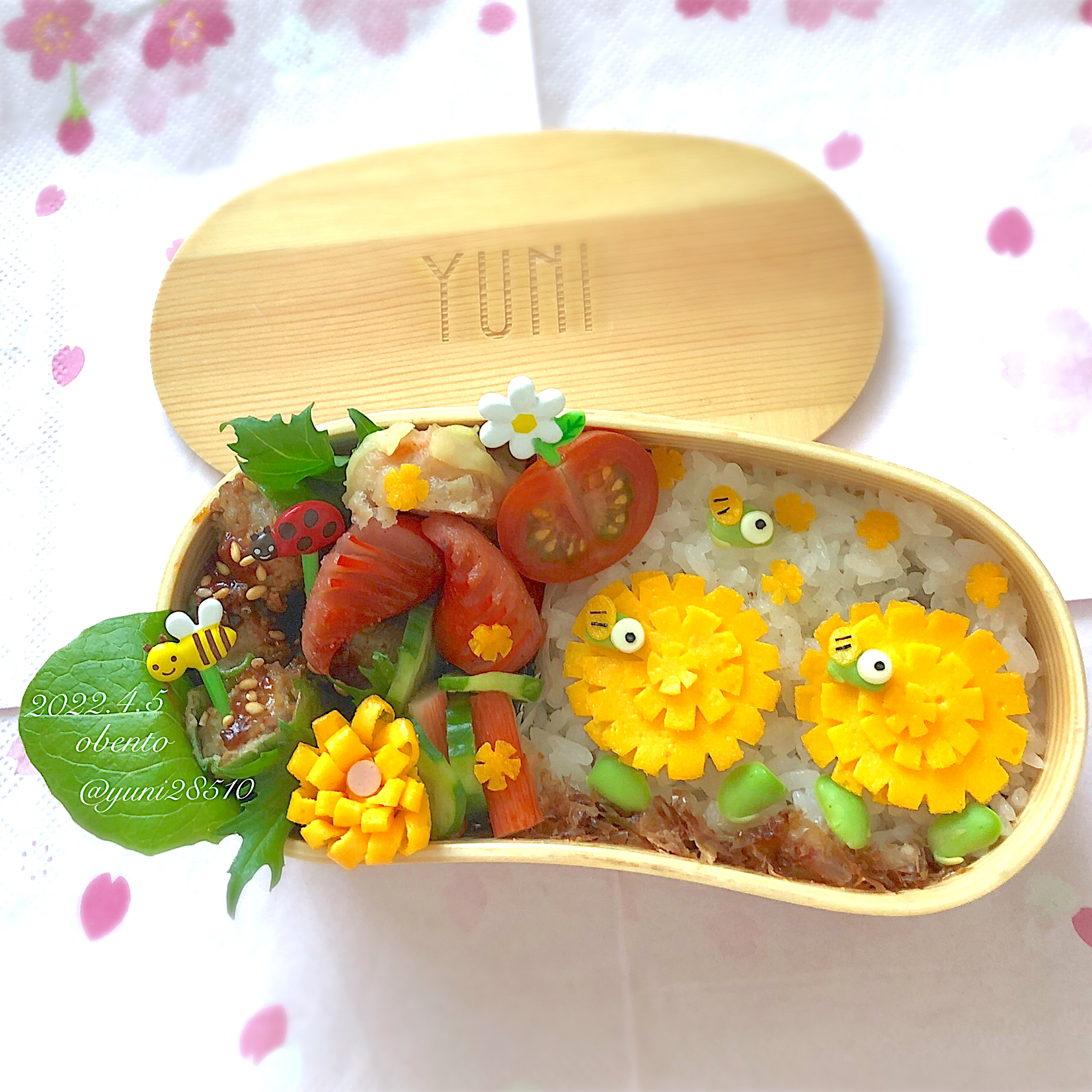 昨日の続き🌼たんぽぽ弁当🌼