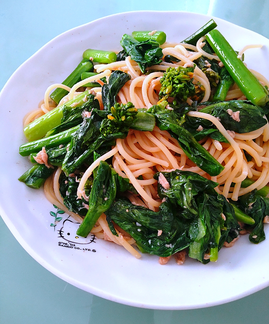 どっさり菜の花とツナのパスタ❗