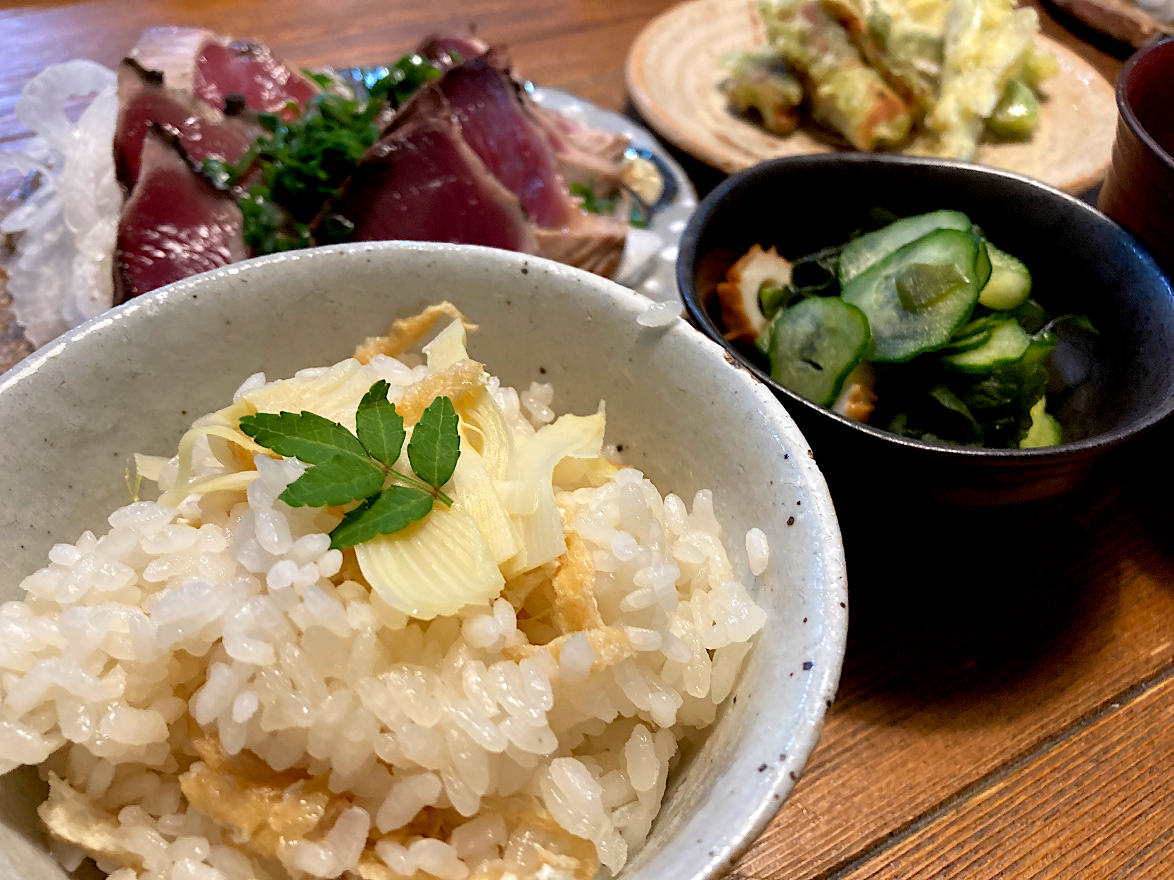 筍ご飯で夕ご飯