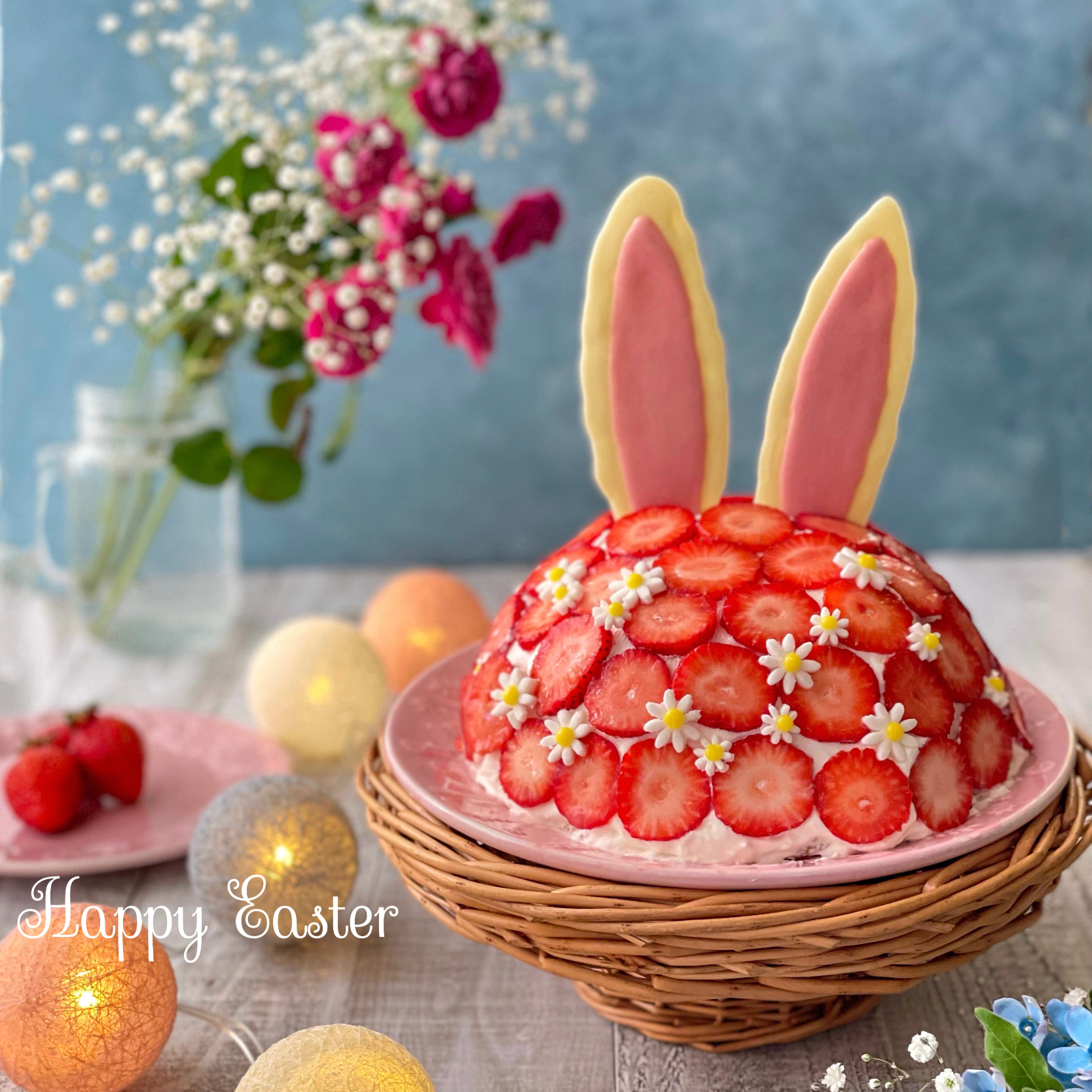 いちごズコットケーキでHappy Easter🍓