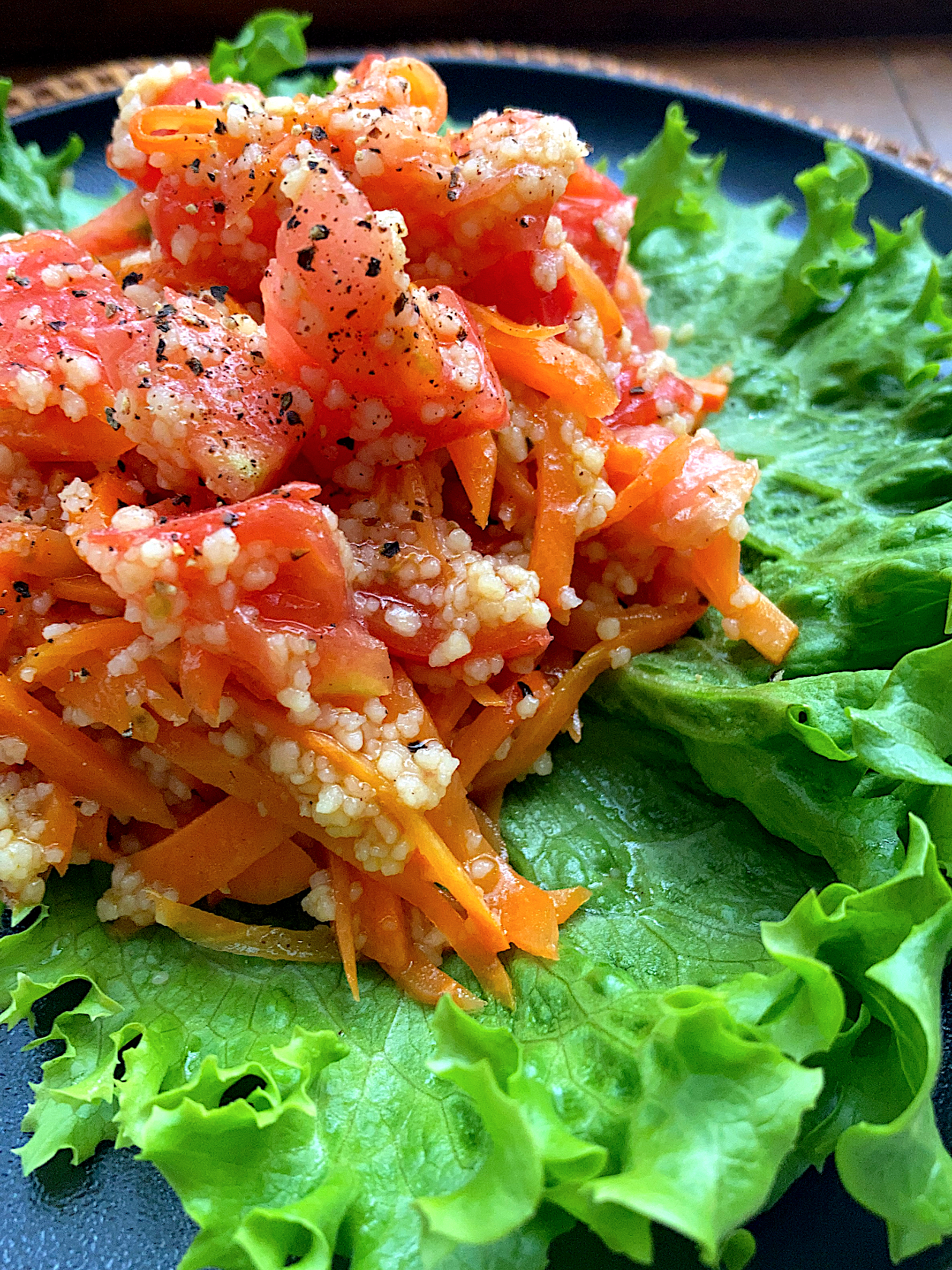 新にんじんとトマトのクスクス🍅🥕