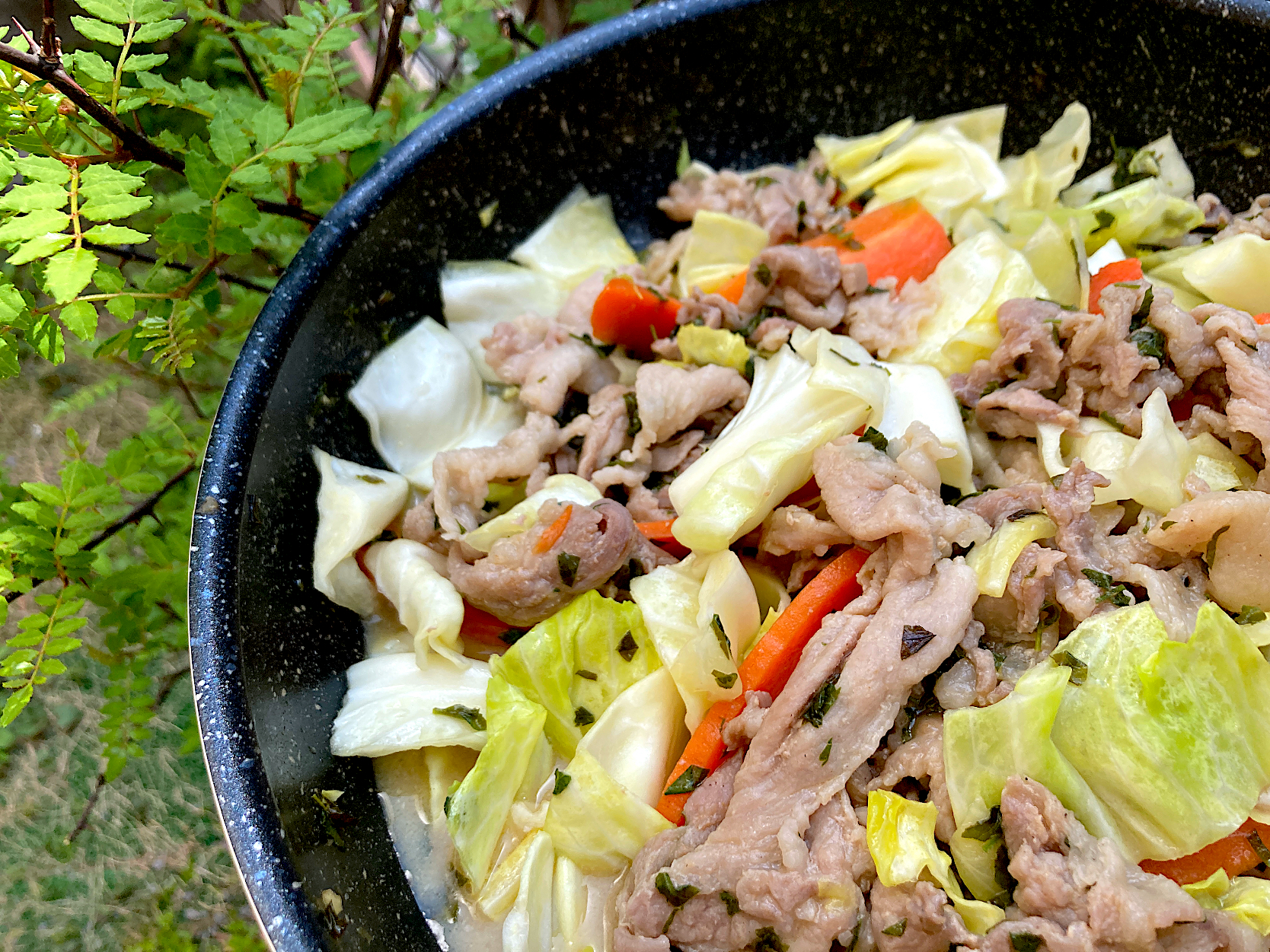 ＊豚肉とキャベツの木の芽味噌炒め🌿＊