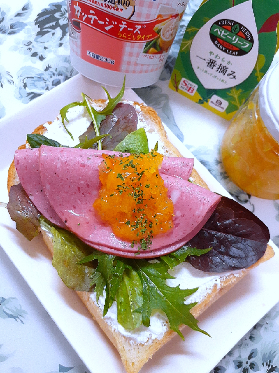 🔷🍊土曜日のオープンサンド🥪20220416🔷