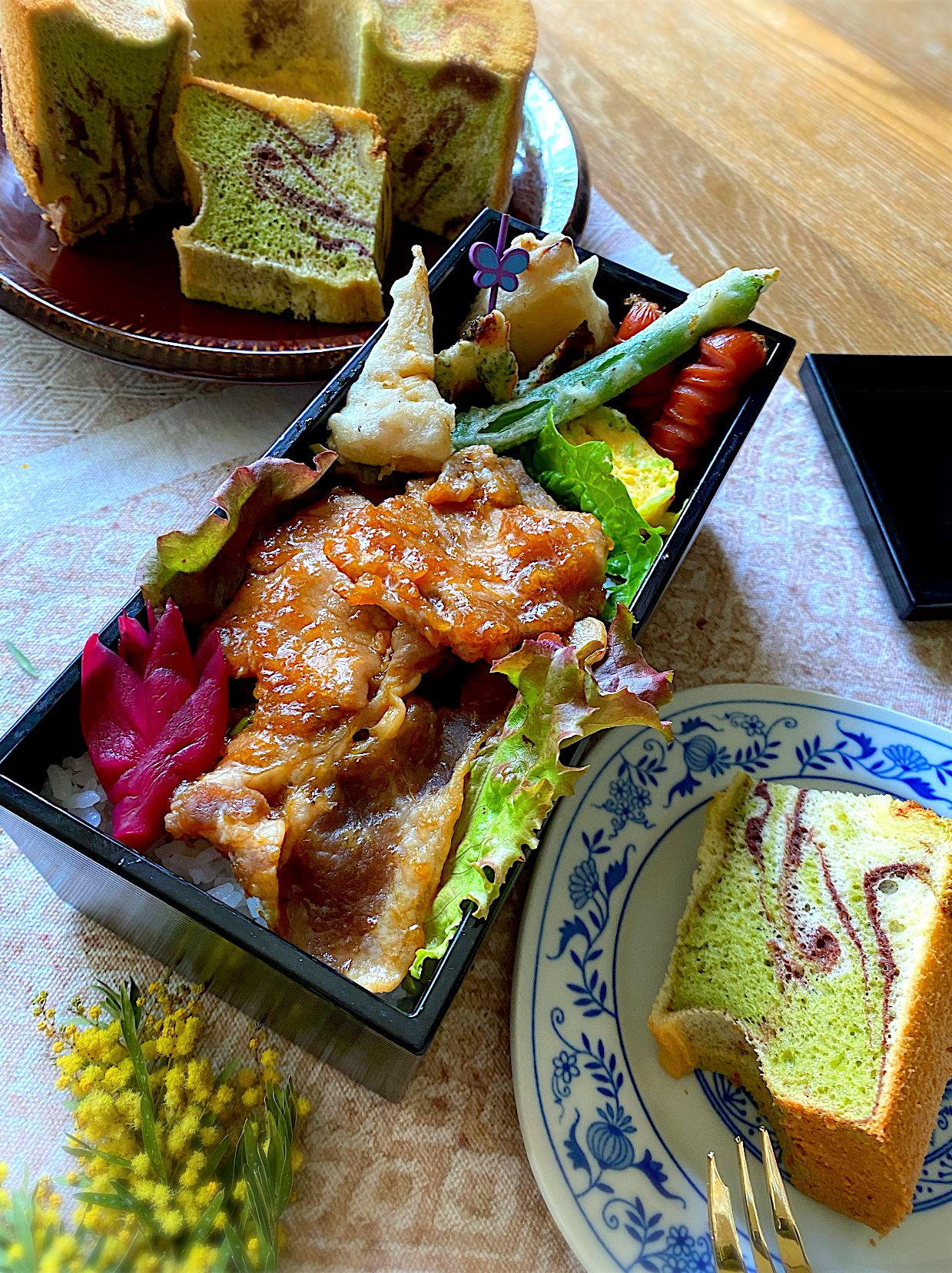 今日のお弁当🌱🌸🌸🌸