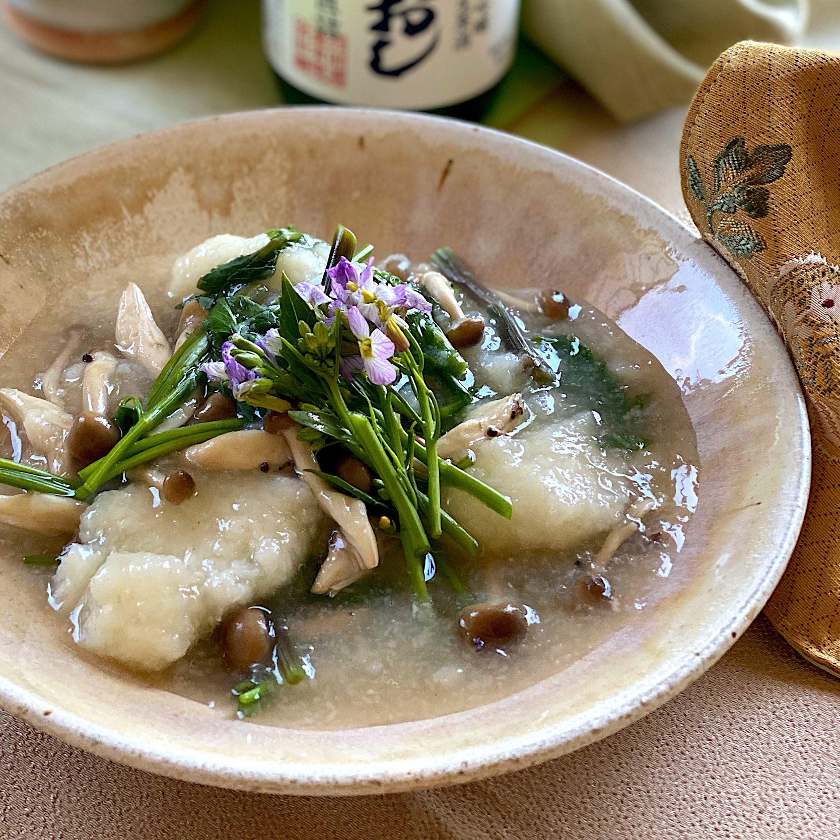 芹ともっちり山芋だんご汁🌿🥢🌿