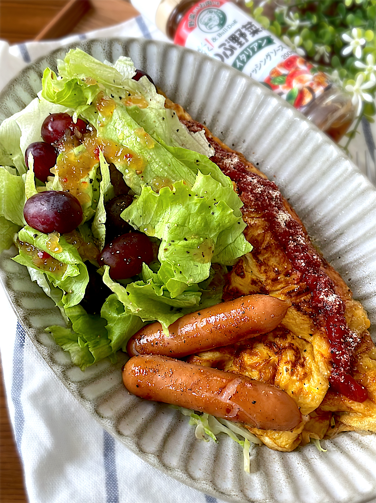 シャキシャキ春野菜オムレツ