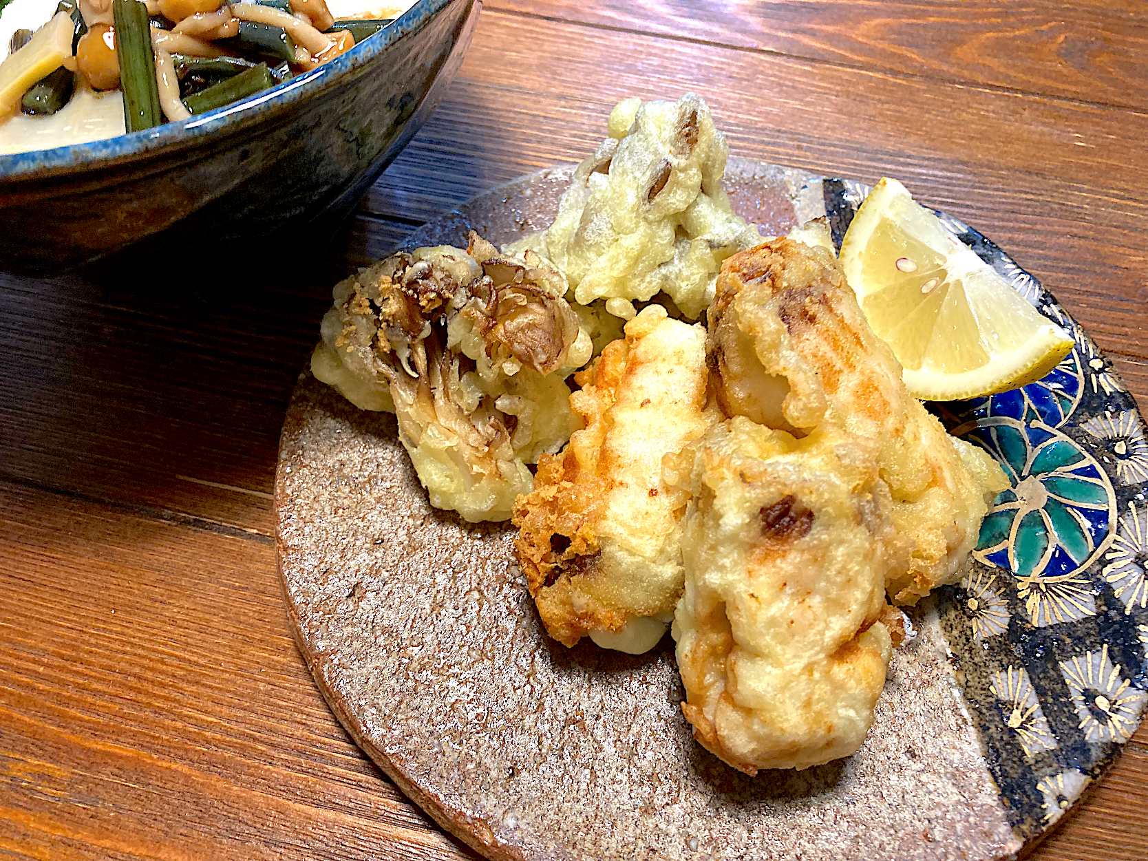 太刀魚と舞茸の天麩羅