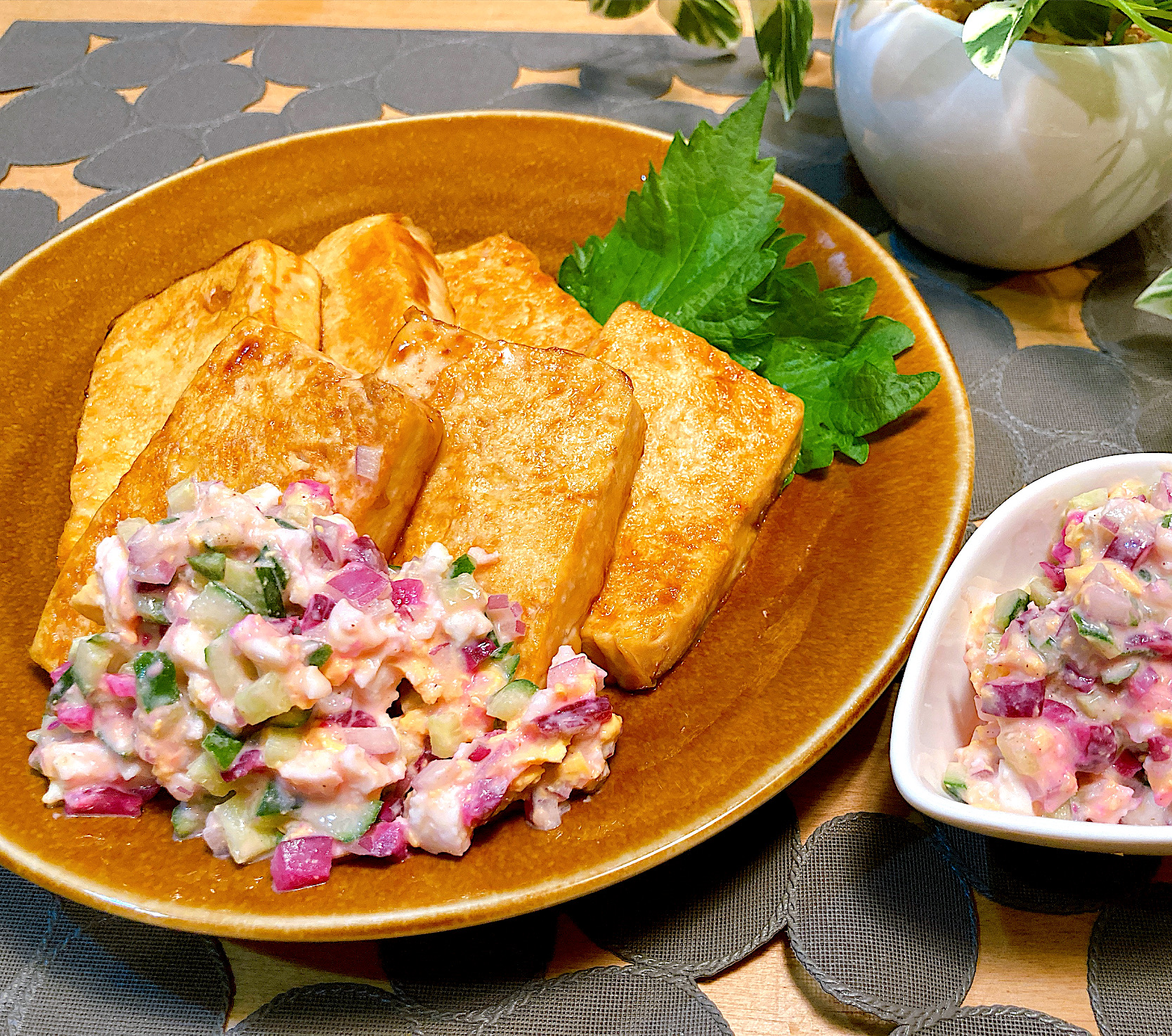 お豆腐ステーキ ノンマヨタルタルで♪