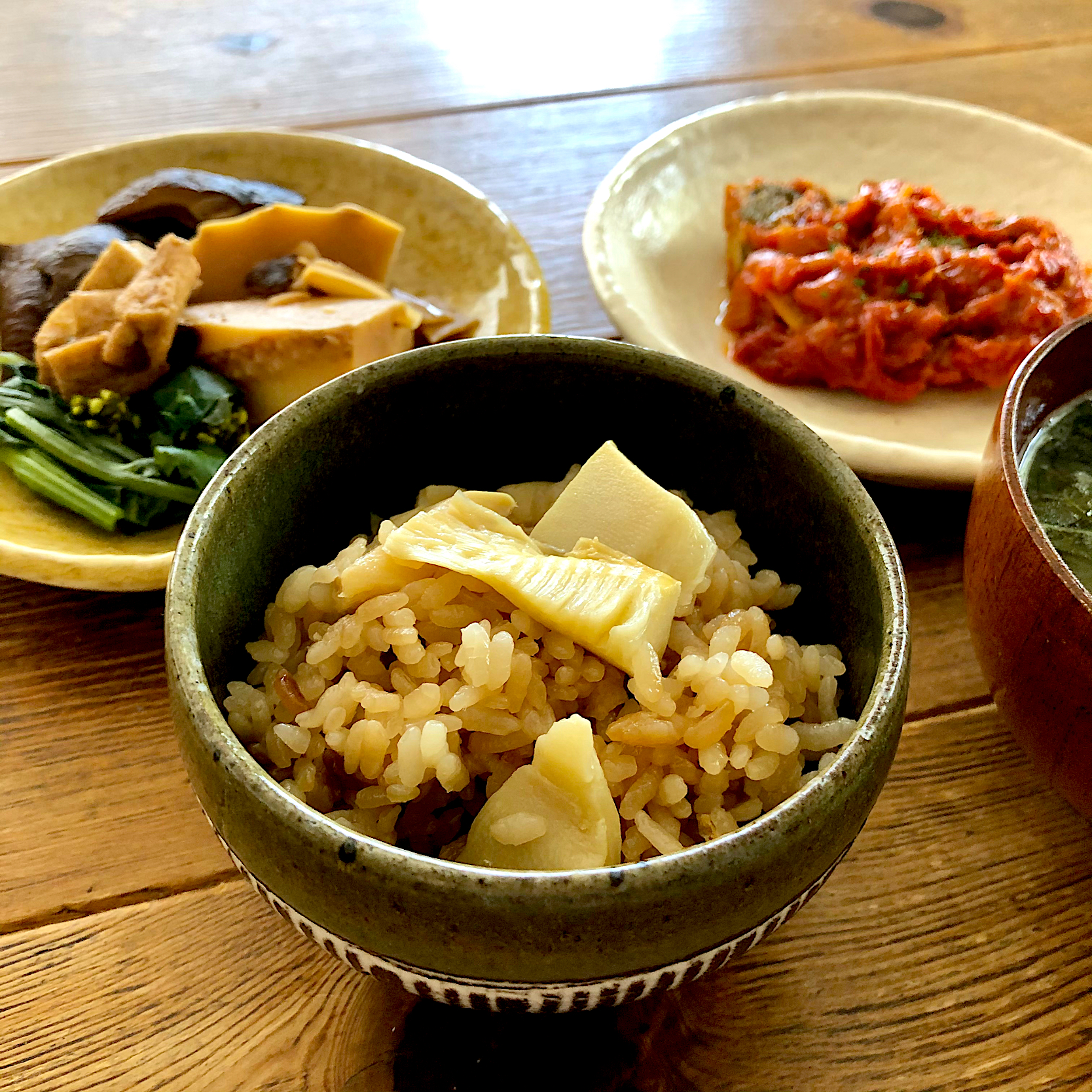 筍づくしのお昼ご飯 🍚🥢