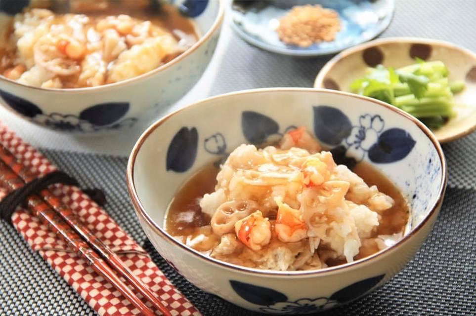 『上品な炊き込みごはんの吉野本葛あんかけご飯』【公式】料理研究家　指宿さゆり