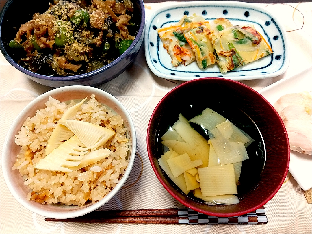 🌿筍ごはんで晩ごはん