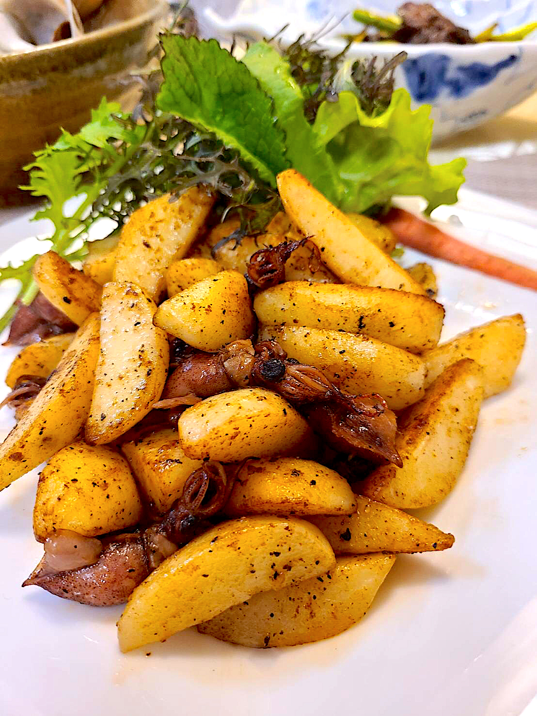 アッチさんの料理 七海さんの料理 じゃがバタほたるいか🥔🦑🧈