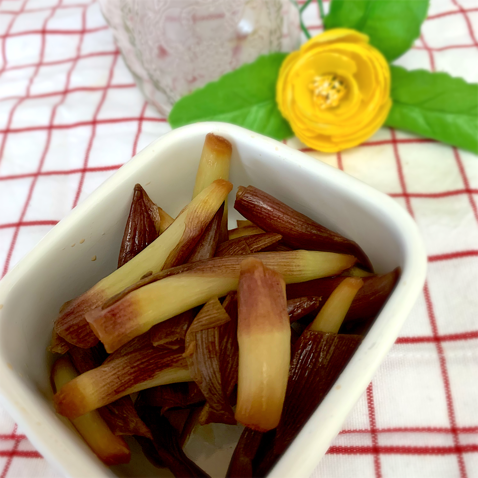 まめころさんの料理 みょうがの茎醤油漬け