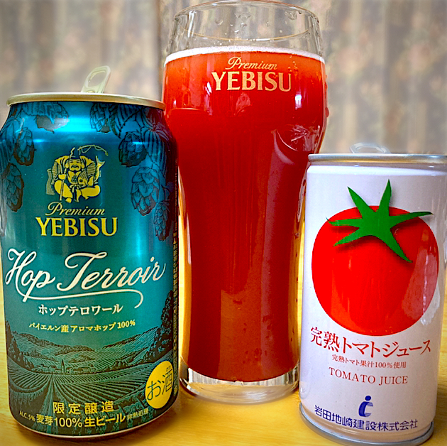 レッドアイ
ビールにトマトジュースを加えた
赤色のカクテル