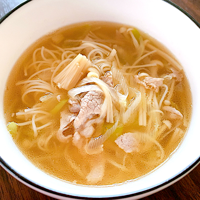 朝の豚ねぎ塩そうめん