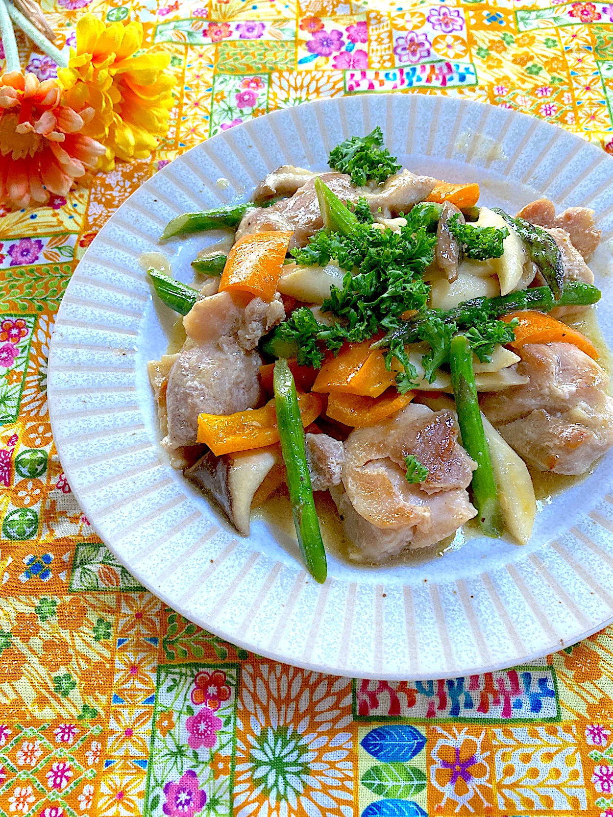 鶏肉のレモンミルク煮🍋