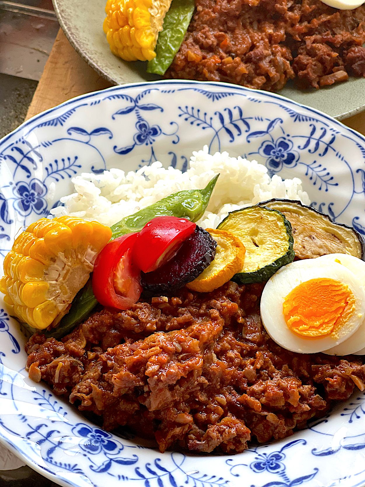 夏野菜に食べようドライカレー🍛