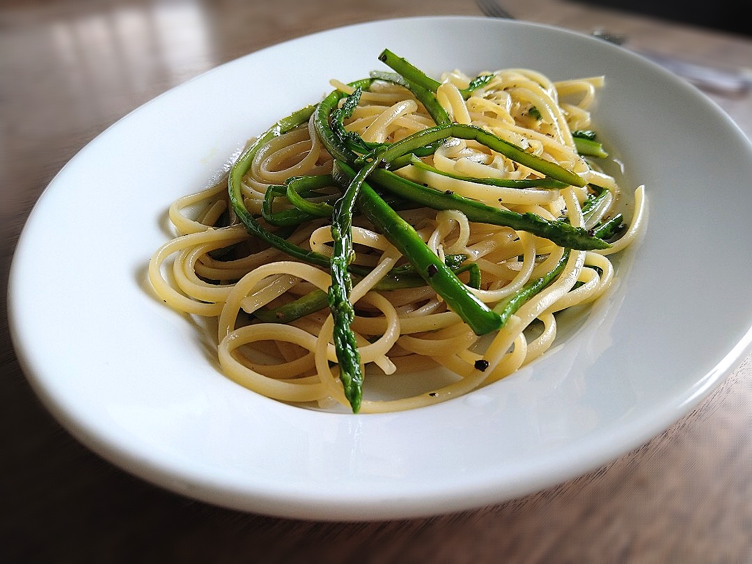 アスパラと生姜のパスタ