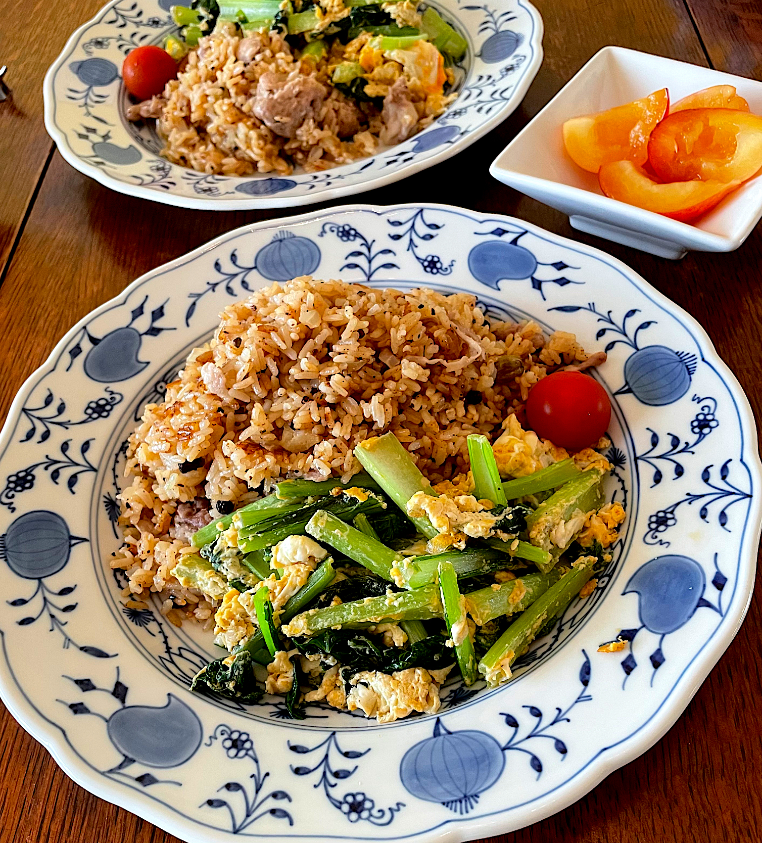 ブランチ♯ビリヤニ♯小松菜たまご♯野菜料理