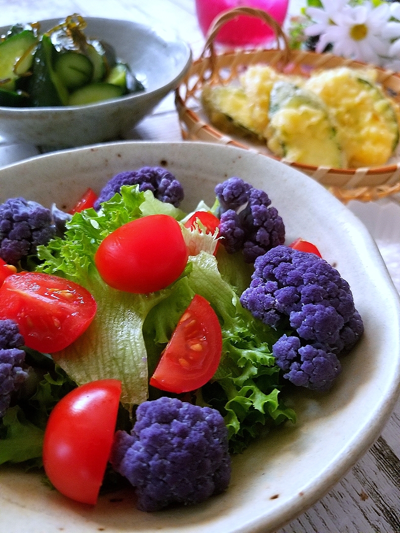 紫ブロッコリーのサラダ