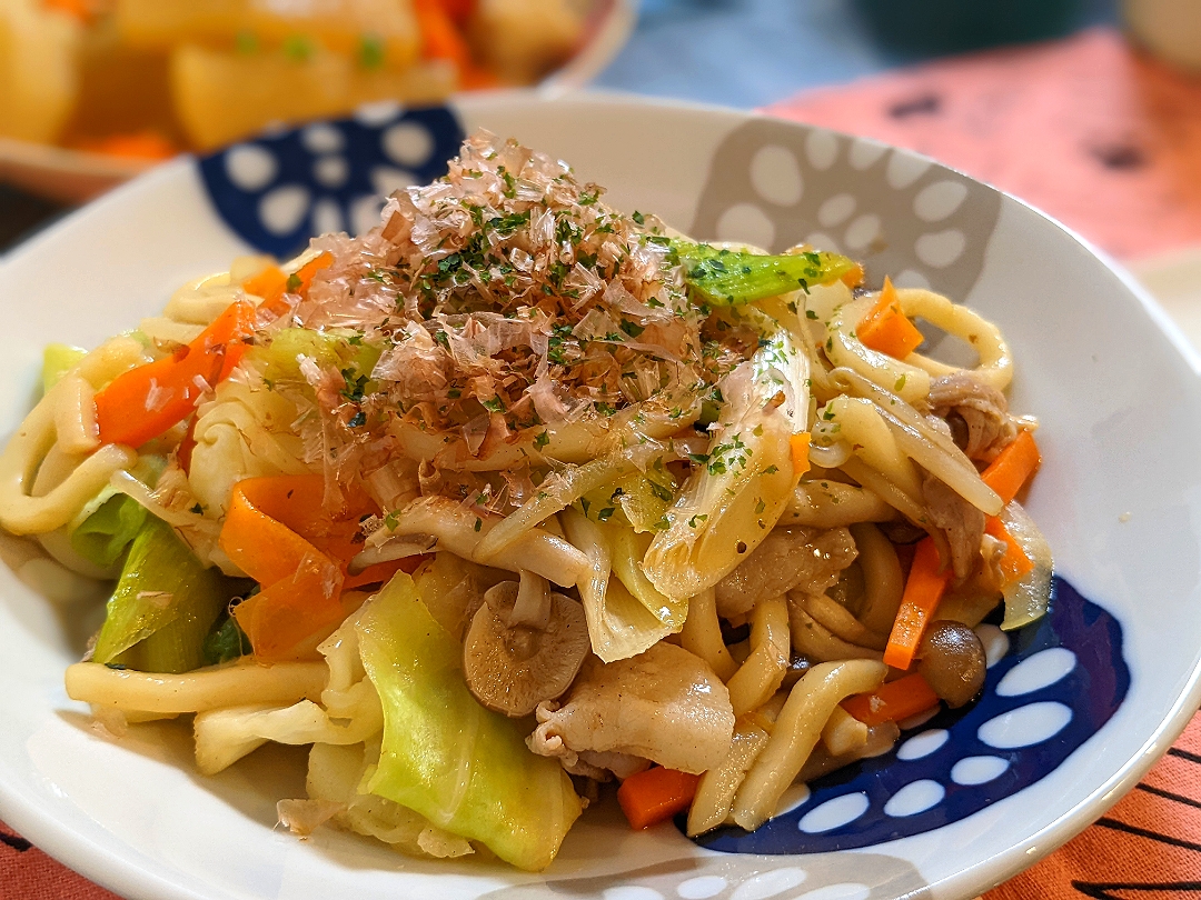 野菜たっぷり焼きうどん☆*°