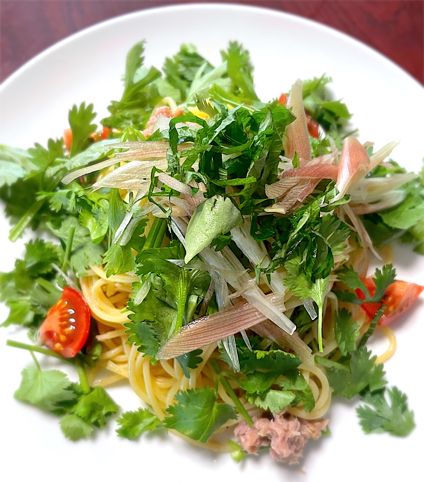 香味野菜イロイロ冷製パスタ🍴🌱