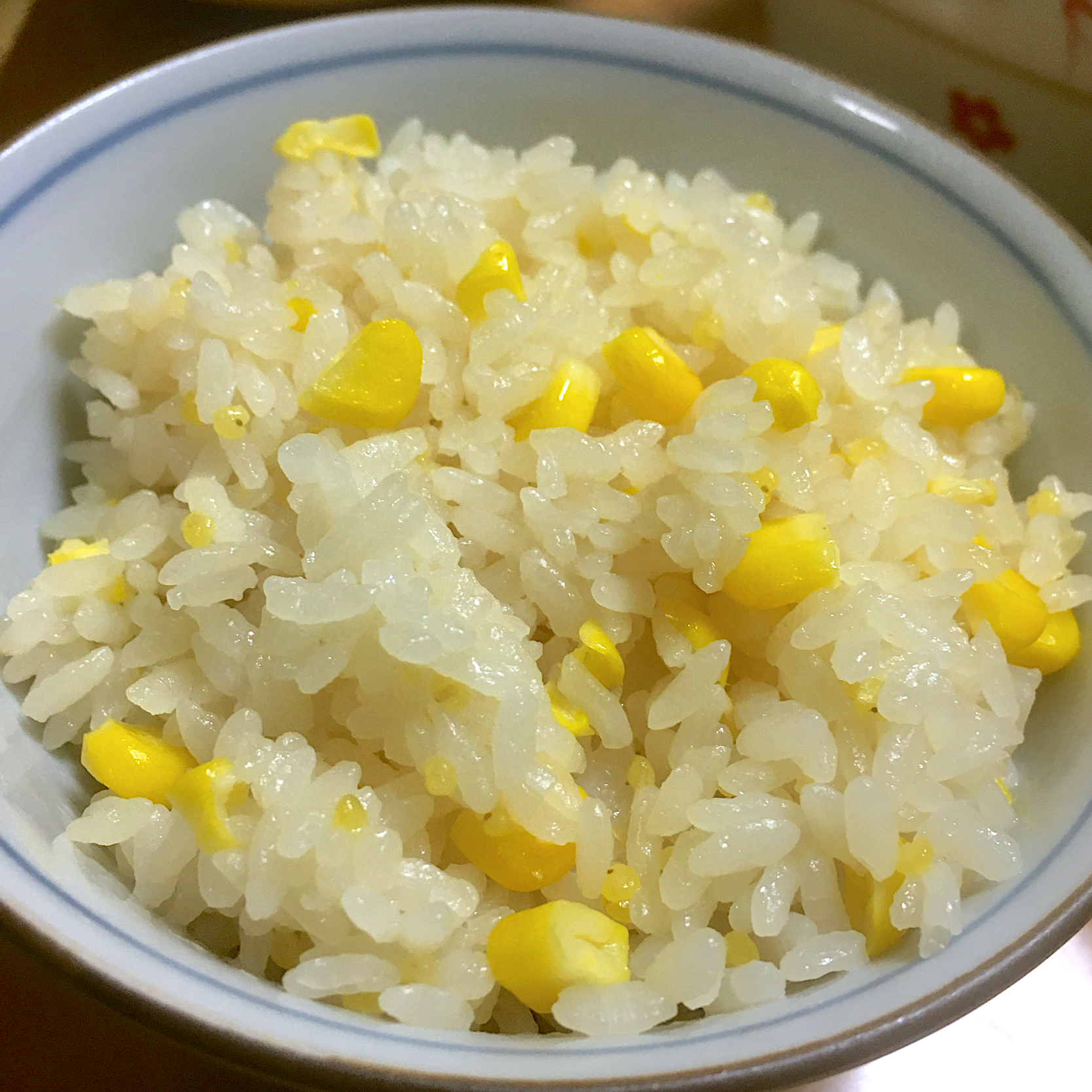 もちキビ入りのコーンごはん🌽