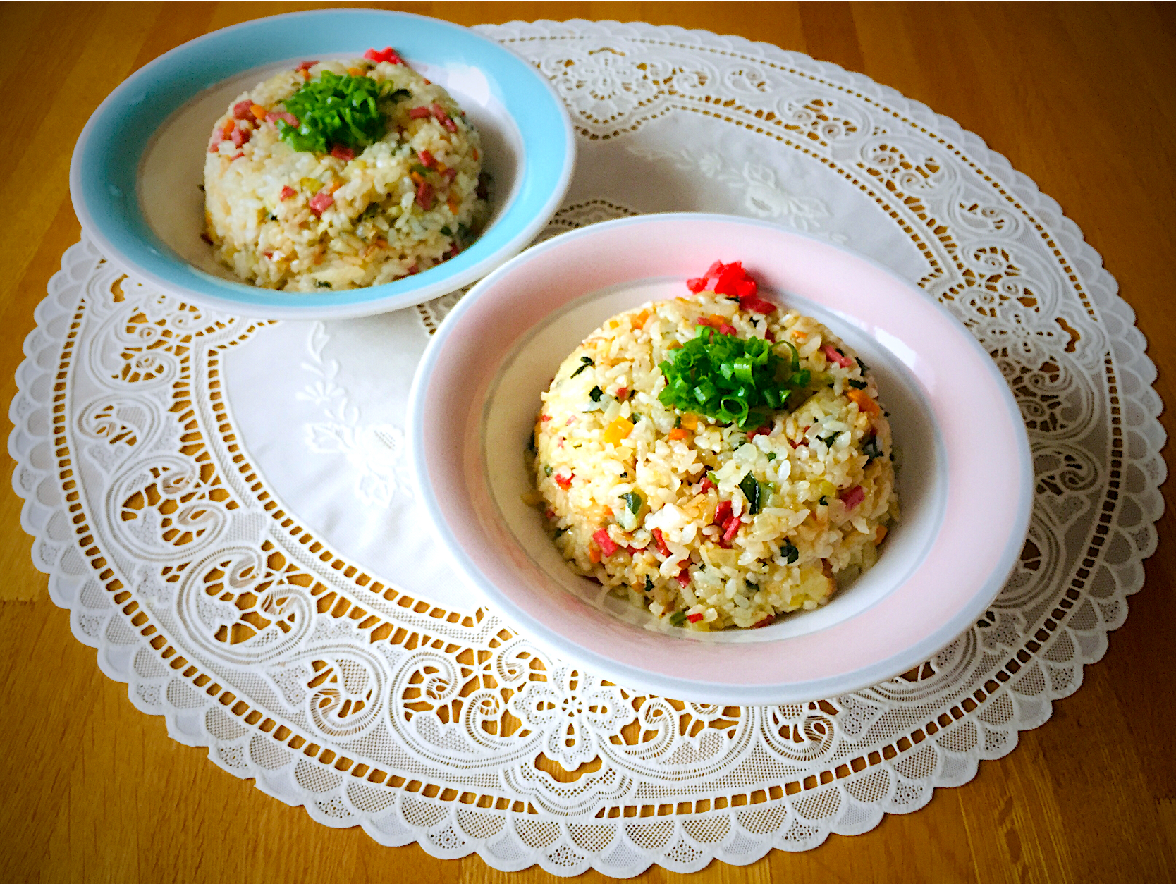 野菜たくさん！
ほんのりカレー味の炒飯