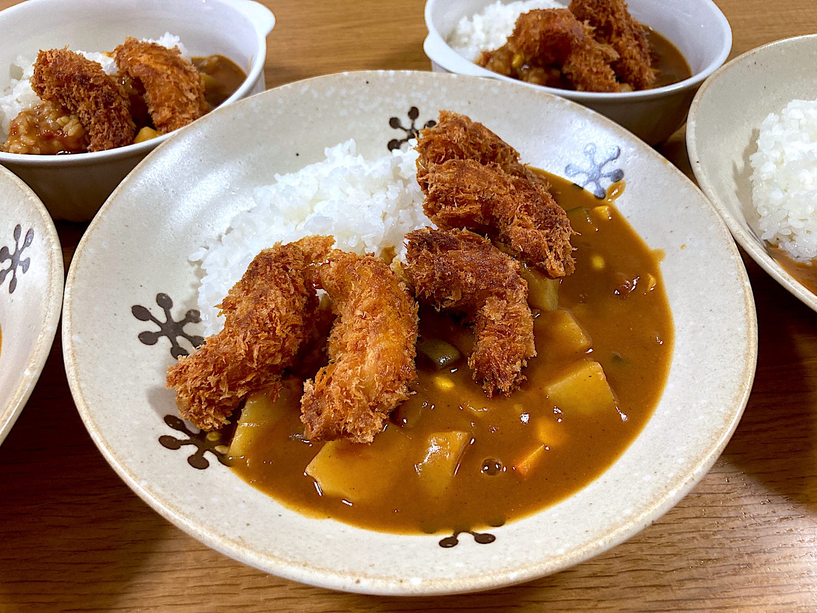 ＊ラタトゥユ🍅リメイク＊海老フライ乗せ夏野菜カレーライス🍛＊