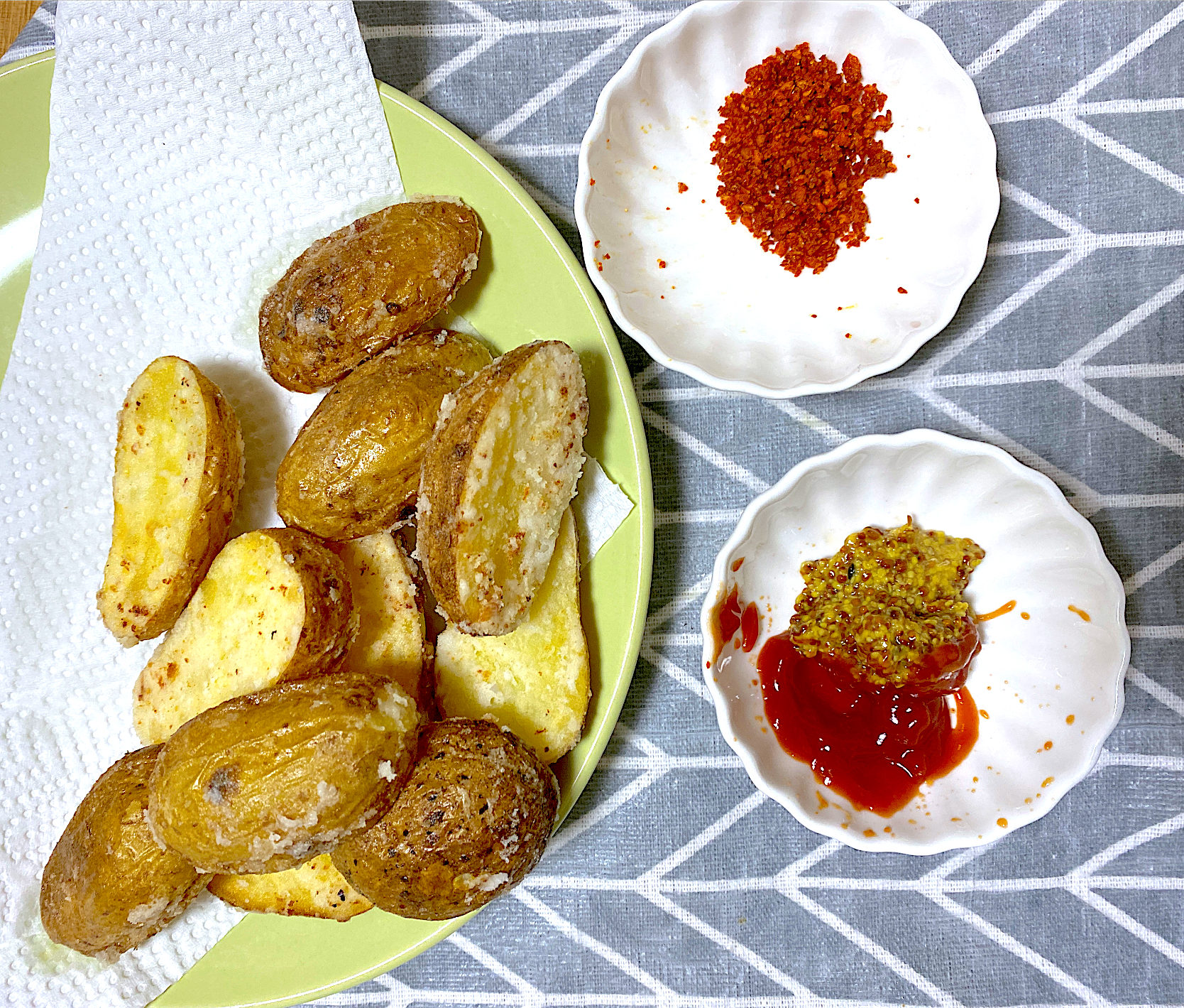 中華クリスピーチキンシーズニングでポテト🥔