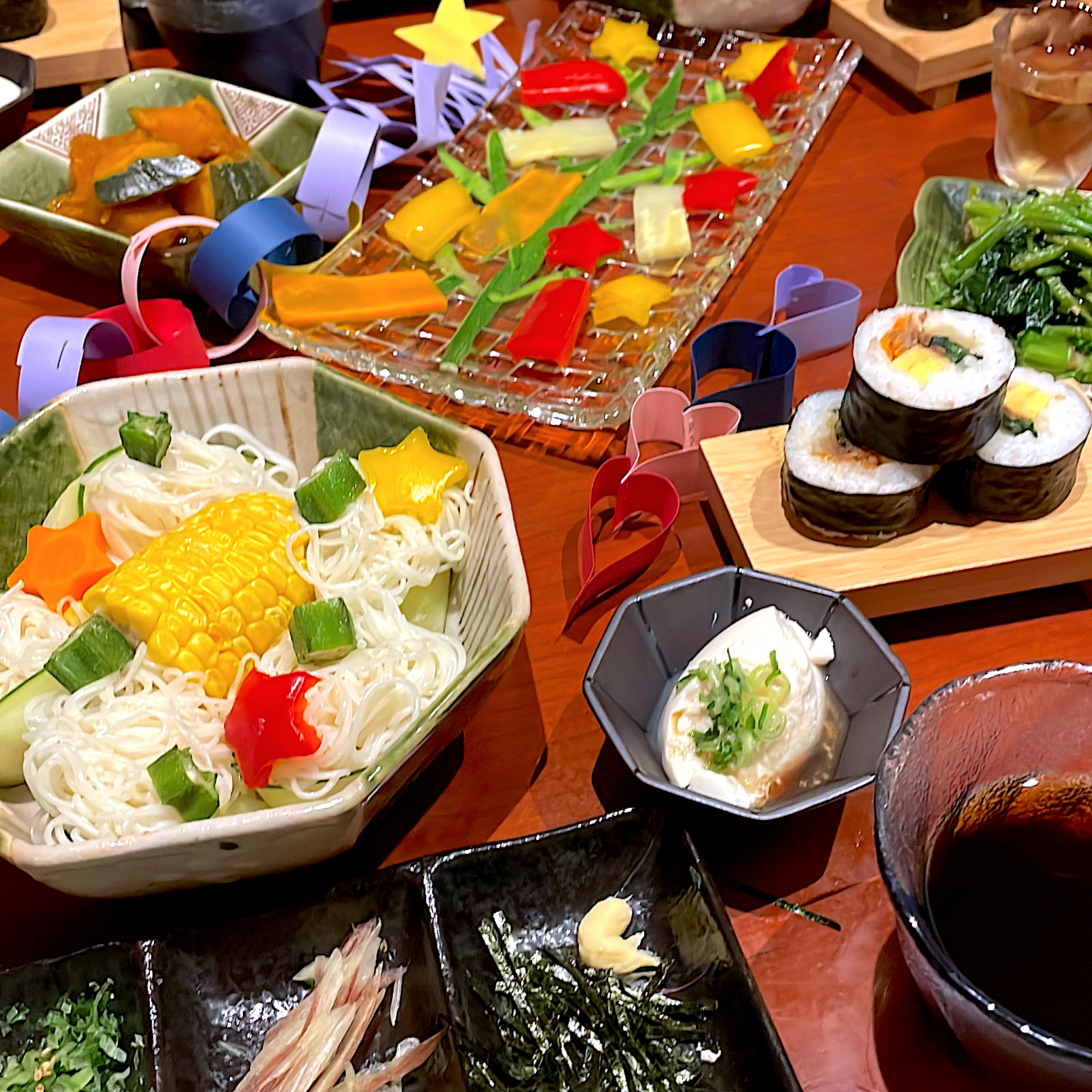 七夕の日のお夕飯🎋