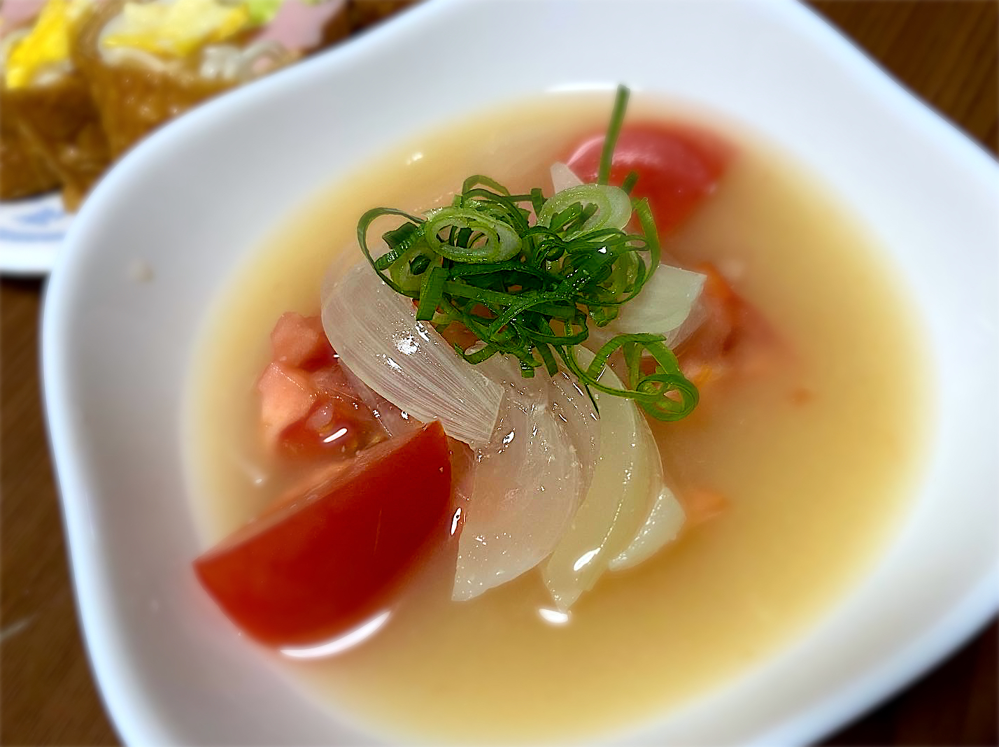 冷たいトマトのお味噌汁🍅