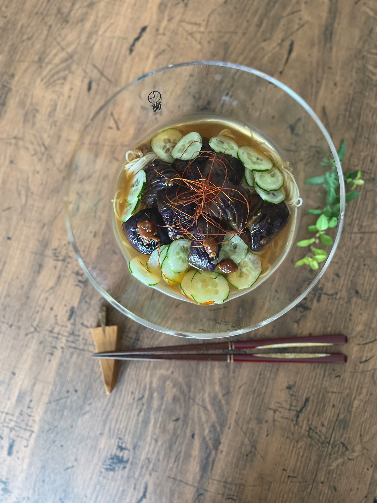 醤なす炒めで素麺