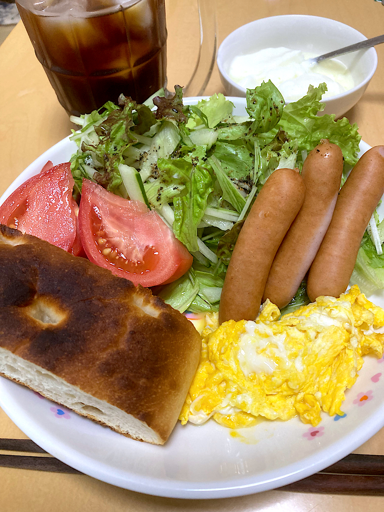 単身赴任中の男飯(野菜たっぷりランチ)