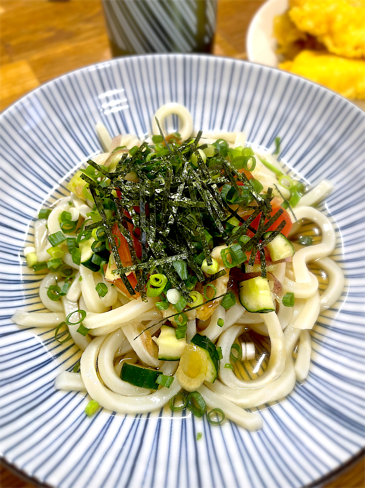 夏野菜ぶっかけうどん