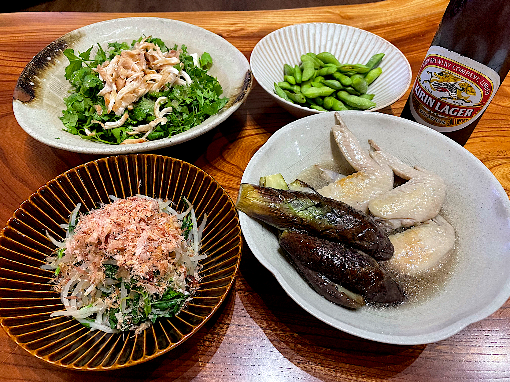 2022.7.10 茄子と手羽先の煮物🍻🍻🍻