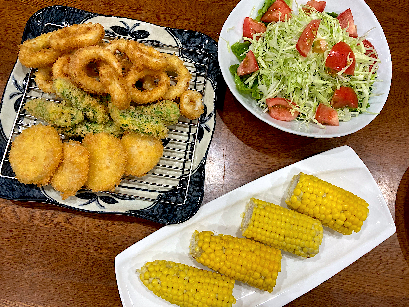 採れたて野菜で休日晩ご飯