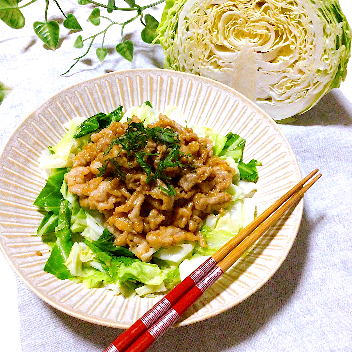 キャベツが主役！ピリ辛肉味噌キャベツ❤︎