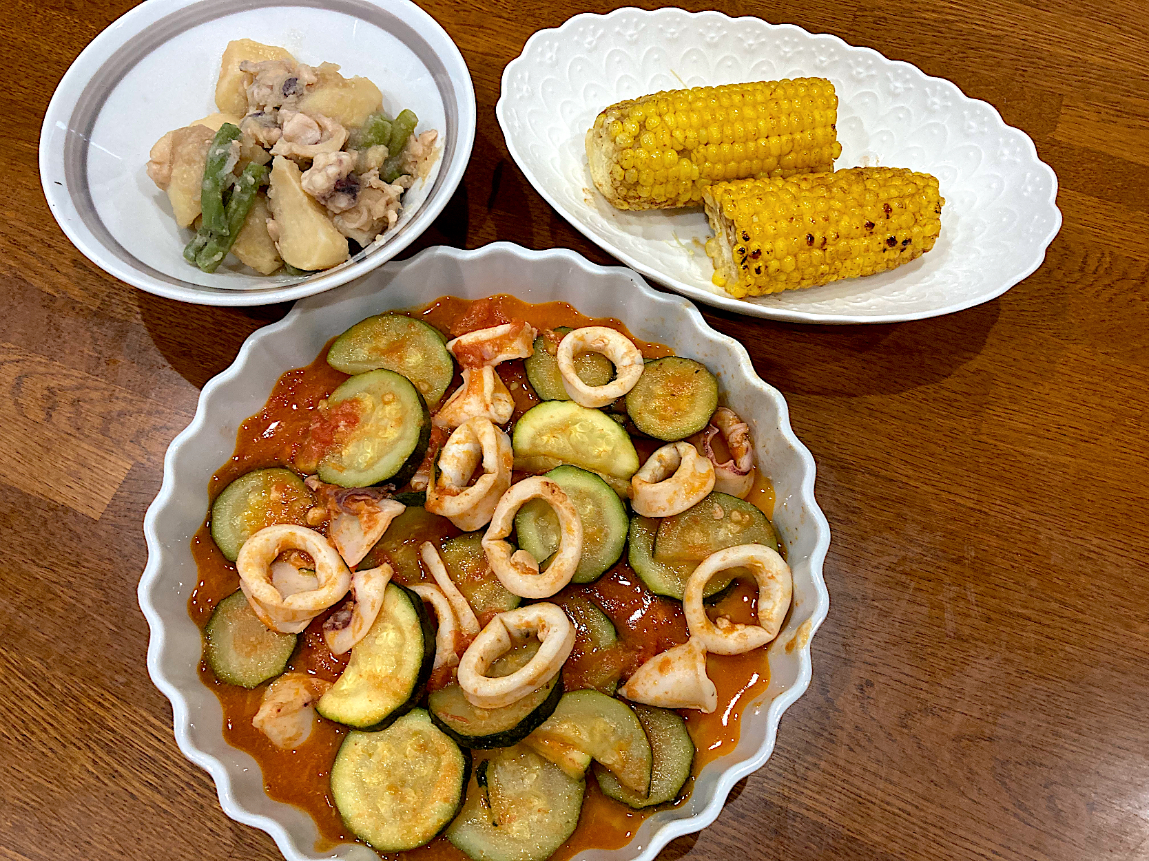 夏野菜で 晩ご飯