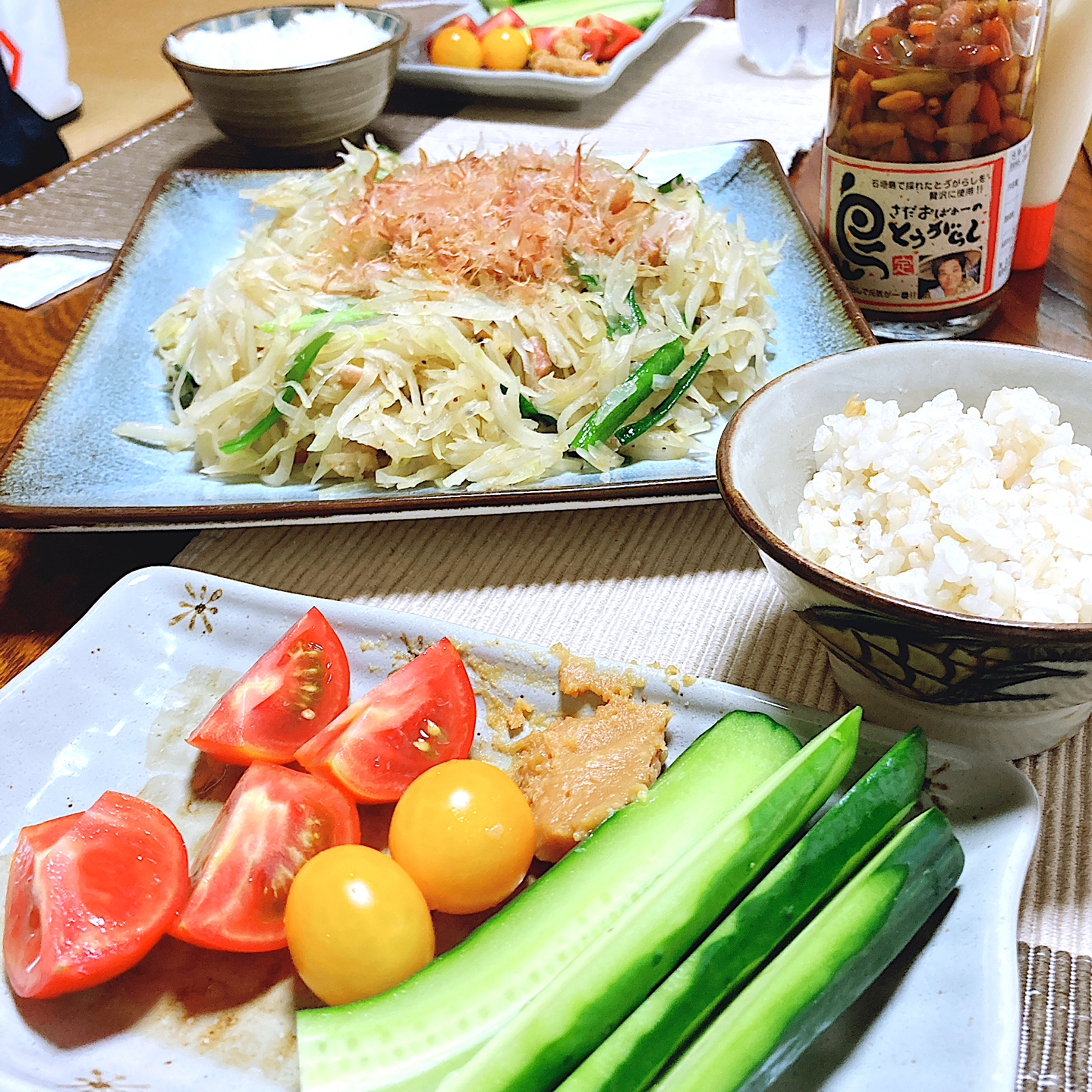 夏野菜とパパイヤ炒め