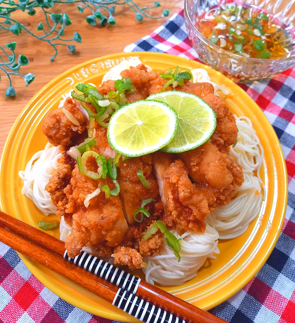 暑い夏にスタミナ素麺‼️