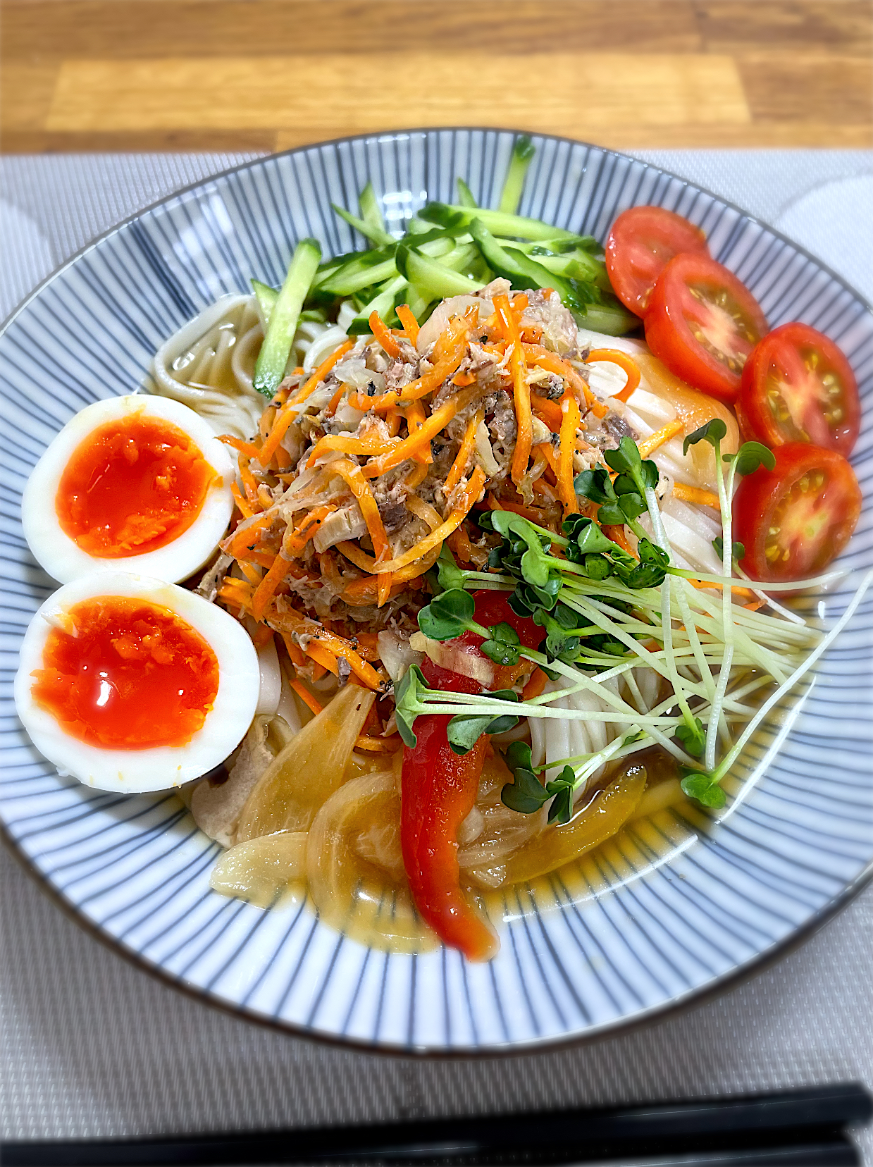 鯖の水煮缶そうめん