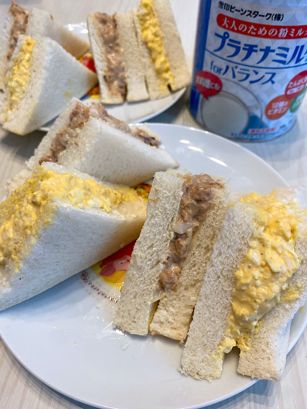 １番好きな組み合わせ🥪タマゴサンド＆ツナサンド